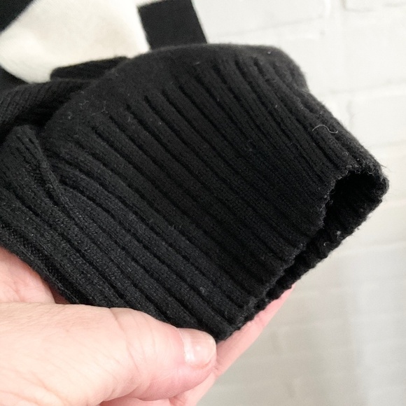 H&M x Pringle of Scotland Knit Sweater Blokettecore Black white S oversized - Picture 9 of 15